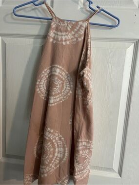 Forever 21 Pink & White Tie-Dye Tank Dress